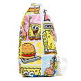 Load image into Gallery viewer, Nickelodeon Vegan Leather Crossbody Sling Bag, SpongeBob SquarePants and Friends Character Blocks, 7" x 14"