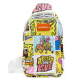 Load image into Gallery viewer, Nickelodeon Vegan Leather Crossbody Sling Bag, SpongeBob SquarePants and Friends Character Blocks, 7" x 14"
