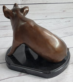 Bronze Metal Cute Pig Statue Sculpture Figure Figurine after PJ Mene 8.5