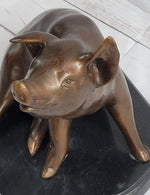 Bronze Metal Cute Pig Statue Sculpture Figure Figurine after PJ Mene 8.5