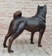 Shiba Inu Puppy Dog Bronze Sculpture Statue Figurine Collectible Art