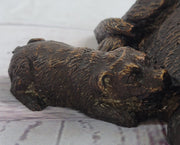Labrador Retriever and Puppy Bronze Sculpture Dog Figure Figurine Decor 4