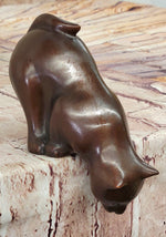 Cat Kitten Sitting on the Edge Bronze Figurine Sculpture Figure Collectible 3