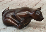 Cat Kitten Sitting on the Edge Bronze Figurine Sculpture Figure Collectible 3