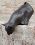 Load image into Gallery viewer, Signed Desk Top Adorable Cat Bronze Sculpture Real Hot Cast Figurine Lost Wax