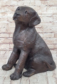 Load image into Gallery viewer, Bronze Metal Labrador Puppy Dog Sculpture Statue Figure Signed Art Collectible