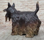 Scottish Terrier Dog Bronze Metal Sculpture Statue Figure Figurine Handmade Art 16