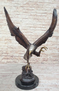 Load image into Gallery viewer, American Bald Eagle Bronze Statue Sculpture Figure by Moigniez 22" x 17"