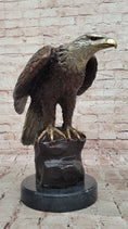 Load image into Gallery viewer, Detailed Bronze Bald Eagle Sculpture – Moigniez Signature Bird Piece