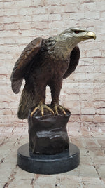 Detailed Bronze Bald Eagle Sculpture – Moigniez Signature Bird Piece