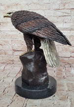 Detailed Bronze Bald Eagle Sculpture – Moigniez Signature Bird Piece