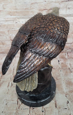 Detailed Bronze Bald Eagle Sculpture – Moigniez Signature Bird Piece