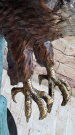 Swooping American Bald Eagle Real Bronze Sculpture Indoor Outdoor Statue 30