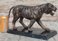 Load image into Gallery viewer, Hot Cast Bronze Tiger Statue Sculpture Figure on Marble Base by Moigniez