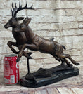 Load image into Gallery viewer, Elk Deer Caribou Buck Stag Wildlife Art Hunting Lodge Camp Bronze Marble Statue