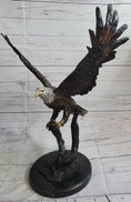 Load image into Gallery viewer, Landing Eagle Bronze Metal Statue Sculpture Indoor Outdoor 23" x 18"