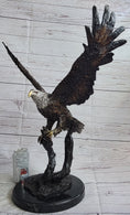 Load image into Gallery viewer, Landing Eagle Bronze Metal Statue Sculpture Indoor Outdoor 23" x 18"