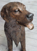 Load image into Gallery viewer, Golden Retriever Puppy Dog Bronze Metal Life Size Statue Sculpture 26" x 17"