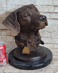 Load image into Gallery viewer, Labrador Retriever Dog Pet Bronze Bust Sculpture Statue Figure on Marble Base