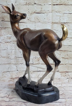 Deer Doe Bronze Sculpture Statue Limited Edition Numbered Signed Art Decor