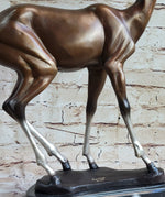 Deer Doe Bronze Sculpture Statue Limited Edition Numbered Signed Art Decor