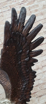 American Bald Eagle Outstretched Wings Bronze Statue Sculpture Figure Marble Base 33