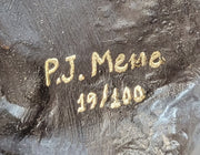 Elk Reindeer Caribou Stag Buck Wildlife Bronze Statue Sculpture on Marble Base