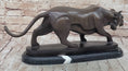 Load image into Gallery viewer, Modern Art Saber Tooth Tiger Bronze Metal Statue Sculpture Collectible Predator 9" x 22"
