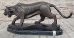 Modern Art Saber Tooth Tiger Bronze Metal Statue Sculpture Collectible Predator 9