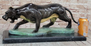Hot Cast Bronze Sculpture of Cougar Mountain Lion Panther w/ Special Patina Finish
