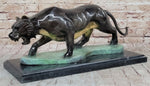Hot Cast Bronze Sculpture of Cougar Mountain Lion Panther w/ Special Patina Finish