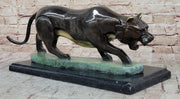 Hot Cast Bronze Sculpture of Cougar Mountain Lion Panther w/ Special Patina Finish