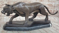 Load image into Gallery viewer, Modern Art Saber Tooth Tiger Bronze Metal Statue Sculpture Collectible Predator 9" x 22"
