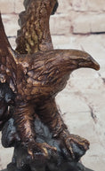 Load image into Gallery viewer, American Bald Eagle with Wings Spread Hot Cast Bronze Sculpture on Marble Base