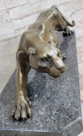 Load image into Gallery viewer, Cougar Panther Lioness Mountain Lion Bronze Statue Sculpture Figure Barye 5" x 16"