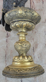 Hot Cast Bronze Eagle on Golden Pedestal Signed Original Wildlife Birds Art by Milo