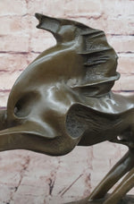 Large Abstract Modern Art Horse Gallops Bronze Sculpture Statue Figurine Figure