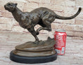 Load image into Gallery viewer, Running Panther Puma Mountain Lion Bronze Sculpture Statue Wildlife Original Art