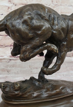 Running Panther Puma Mountain Lion Bronze Sculpture Statue Wildlife Original Art