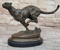 Load image into Gallery viewer, Running Panther Puma Mountain Lion Bronze Sculpture Statue Wildlife Original Art