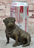 Load image into Gallery viewer, Pug Dog Bronze Miniature Statue Sculpture Figure Original Art 4" x 4"