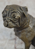 Load image into Gallery viewer, Pug Dog Bronze Miniature Statue Sculpture Figure Original Art 4" x 4"