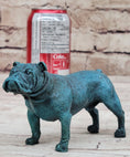 Load image into Gallery viewer, English Bulldog Bronze Metal Figurine Sculpture Original Art Collectible Blue Patina