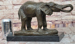 Milo Elephant Bronze Sculpture – Stunning African Wildlife Art on Marble Base