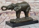 Milo Elephant Bronze Sculpture – Stunning African Wildlife Art on Marble Base