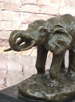 Milo Elephant Bronze Sculpture – Stunning African Wildlife Art on Marble Base