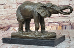 Milo Elephant Bronze Sculpture – Stunning African Wildlife Art on Marble Base