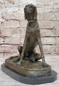 Load image into Gallery viewer, Bronze Service Dog w/ Vest Statue Sculpture Figure Figurine 10” x 10”
