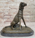 Load image into Gallery viewer, Bronze Service Dog w/ Vest Statue Sculpture Figure Figurine 10” x 10”