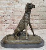Bronze Service Dog w/ Vest Statue Sculpture Figure Figurine 10” x 10”